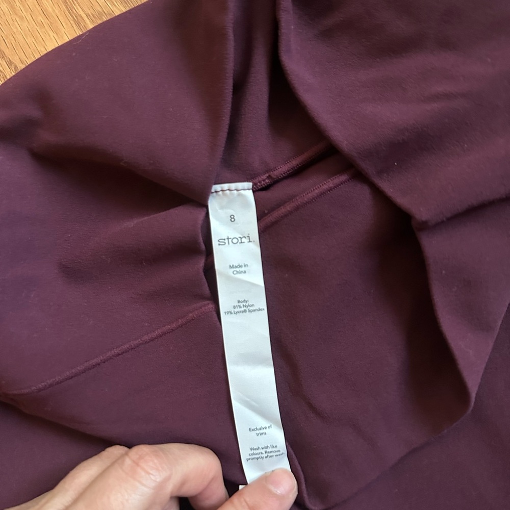 Womens Stori Summit Tight Burgundy High-Waisted Legging - Picture 2 of 3